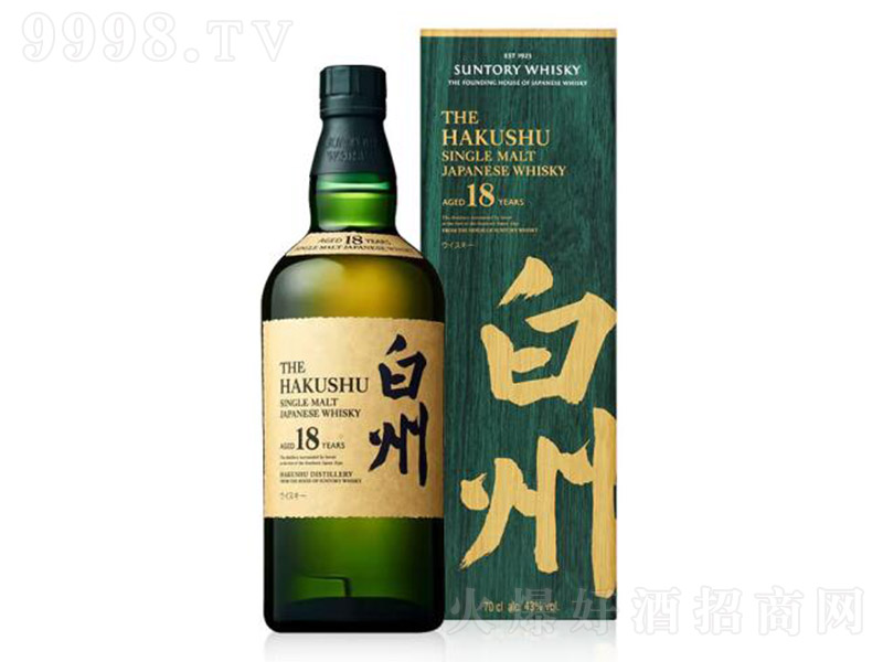 英国白州18年单一麦芽威士忌【43° 700ml】